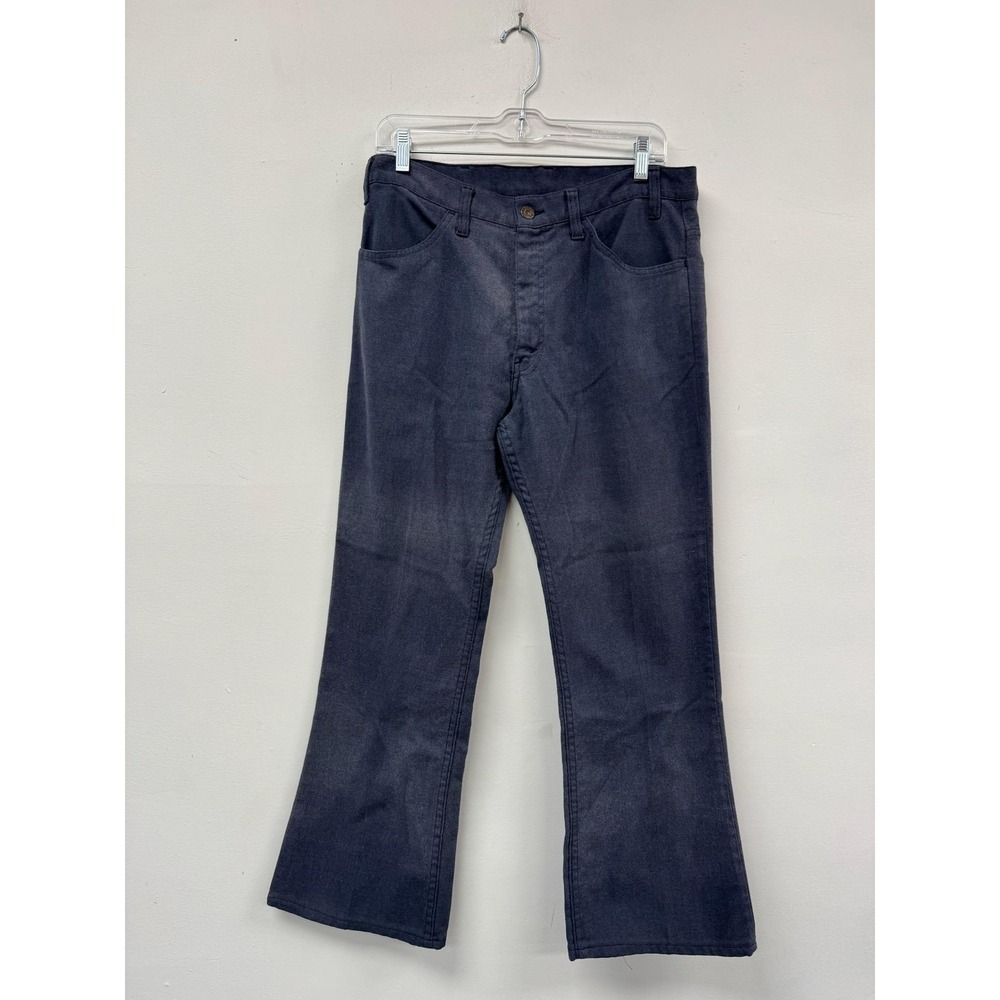 Vintage Levis Sta-Prest Dress Pants Mens 32x26 Gray Bootcut Chino 70s Workwear